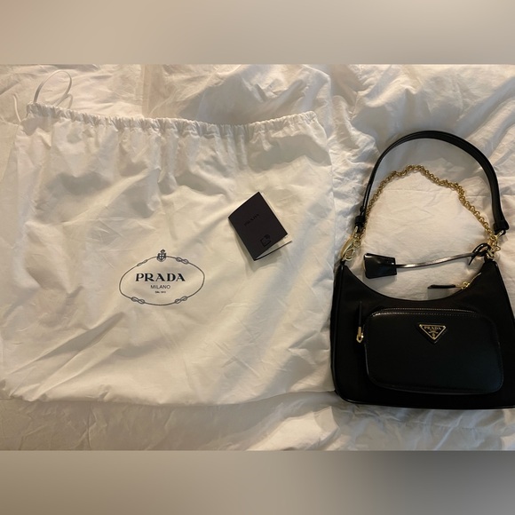 PRADA 2023 Re-Nylon and Brushed Leather Mini-Bag - Picture 10 of 15